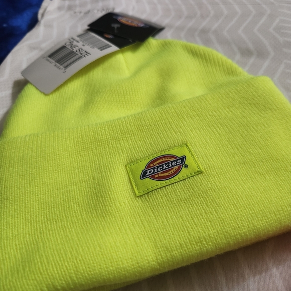 Dickies Men's Cuffed Beanie Hat Workwear Orange and green  One Size New - Picture 3 of 8